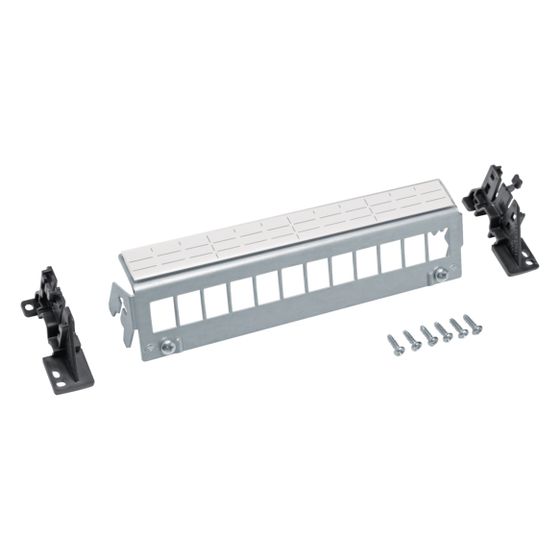 hager Patch-Panel, univ., 12-fach, für Keystone, o. Module, für Hutschiene/geschraubt