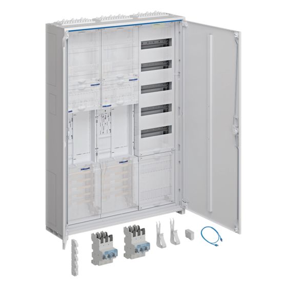 hager Komplettschr., univ.Z 2ZP RES BKE-I OKK VT5 APZ SLS 50A ESA 1100x800x205mm, IP44