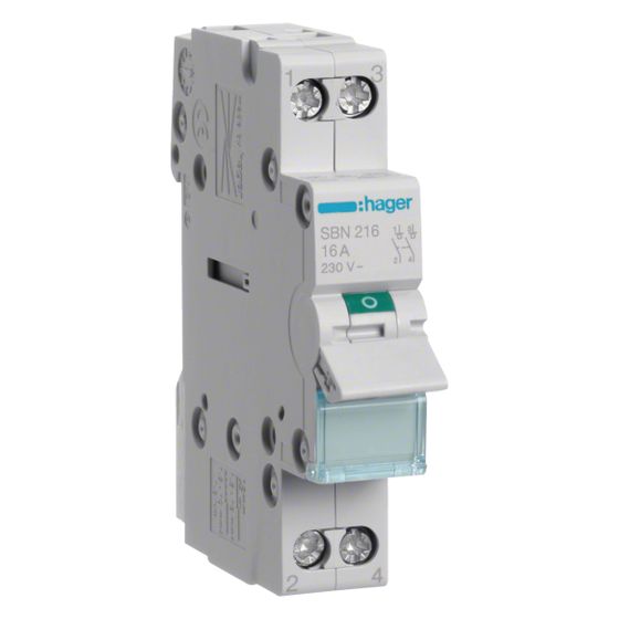 hager Ausschalter 16A 2 Schließer 400V AC 1PLE