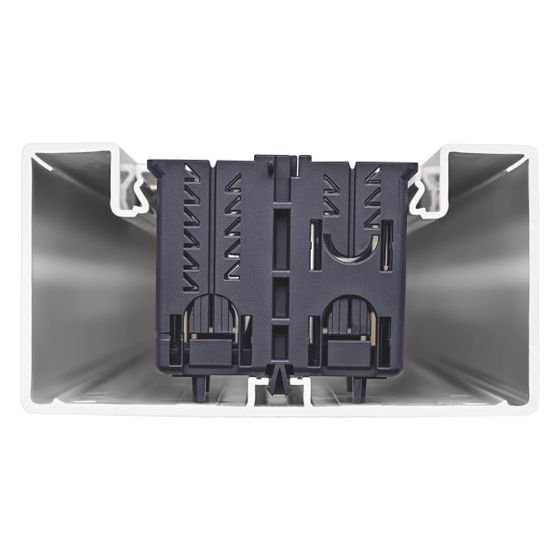 hager Brüstungskanal-Unterteil PVC frontrastend zu BR 68x130mm, OT 80mm, verkehrsweiß