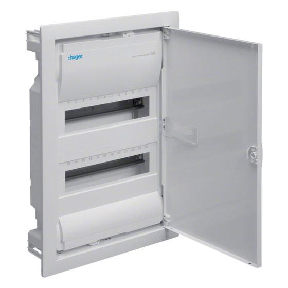 hager Kleinverteiler volta, Unterputz, 2x12 PLE, IP30, Schutzklasse II, Stahlblechtür