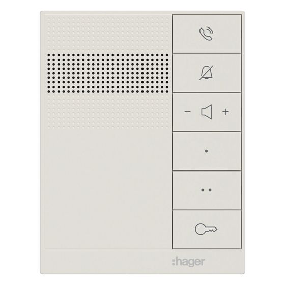 hager Innenstation audio, IP über 2-Draht, Freisprechen, intercom speak, weiß