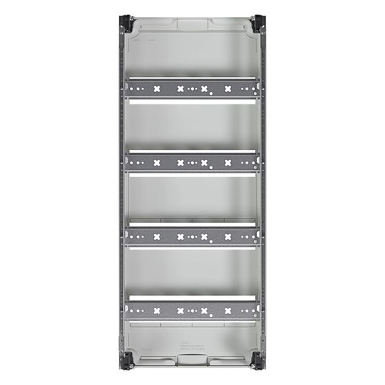 hager Einbausatz, univ.FW, m. Hutschienen, f. Feldverteiler UP 4reihig, 600x250mm, QC