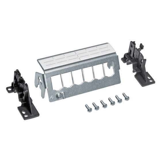 hager Patch-Panel 6-fach (E-Dat), ohne Module , für Hutschiene oder geschraubt