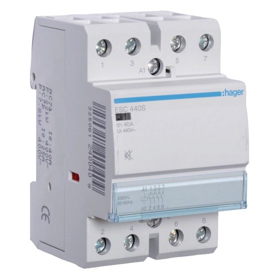hager Brummfreies Schütz / Schaltschütz, 40A, 4S, 230V AC