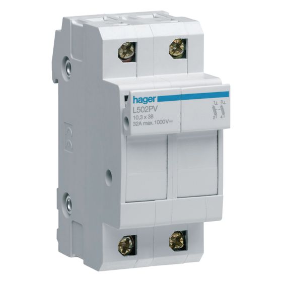 hager DC-Sicherungstrennschalter, 2polig, 1000V, L38