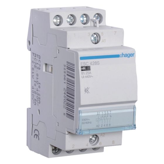 hager Installationsschütz brummfrei 25A 3Schließer und 1 Öffner 230V