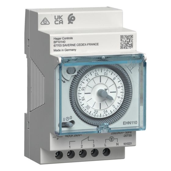 hager Schaltuhr elektromechanisch ohne Gangreserve Tagesuhr 1W 16A