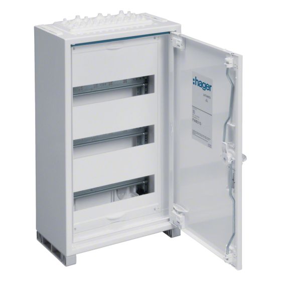 hager Feldverteiler AP, univers, IP44, SKII, 36PLE, 500x300x161 mm, QuickConnect