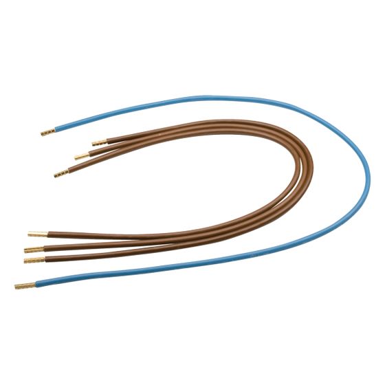 hager Abgangskabelbaum, 10qmm, 4-p., Stiftkabelschuh, 3x braun, 1x blau, bis H 900mm