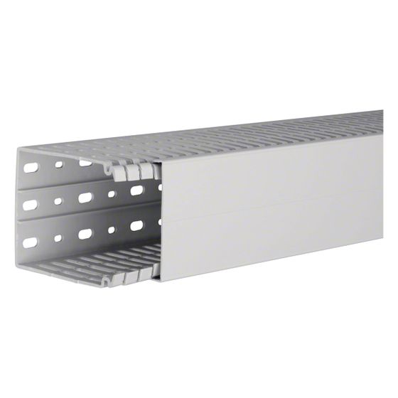 hager Verdrahtungskanal aus PC/ABS halogenfrei HA7 100x80 mm lichtgrau