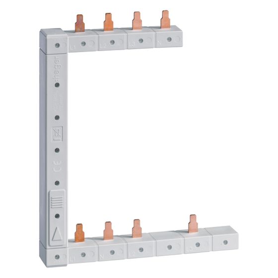 hager Phasenschiene senkrecht 63A links L1L2L3N zu L1N-L2N-L3N 125mm 2-reihig
