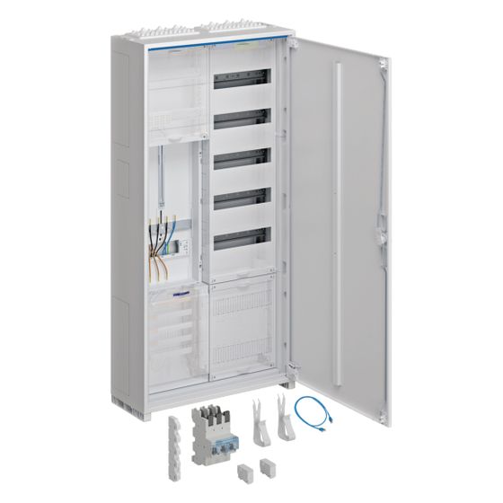 hager Komplettschrank, univ.Z 1ZP, 3-Pkt, VT5, APZ, SLS 63A, ESA, 1100x550x205mm, IP44