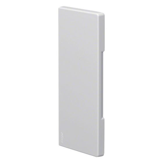 hager Endstück zu BR, schnittkaschierend, 68x170mm für Oberteil 80mm, Verkehrsweiß