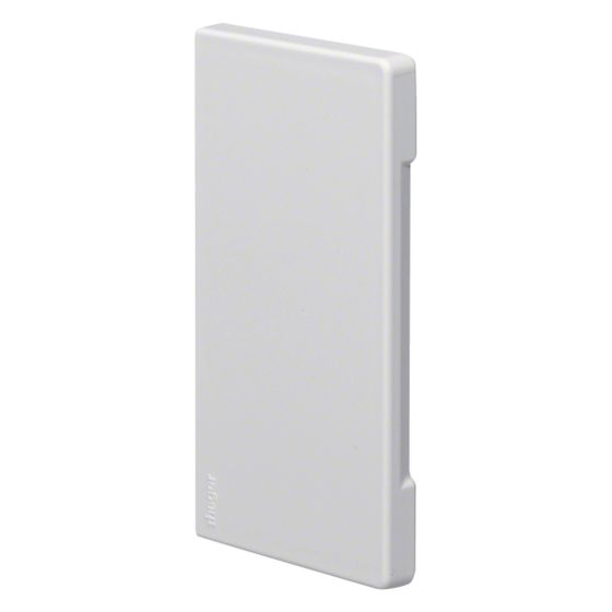 hager Endstück zu BR, schnittkaschierend, 68x130mm für Oberteil 80mm, Verkehrsweiß