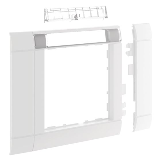 hager Rahmenblende 50 modular OT 80 halogenfrei mit Beschriftungsfeld verkehrsweiß