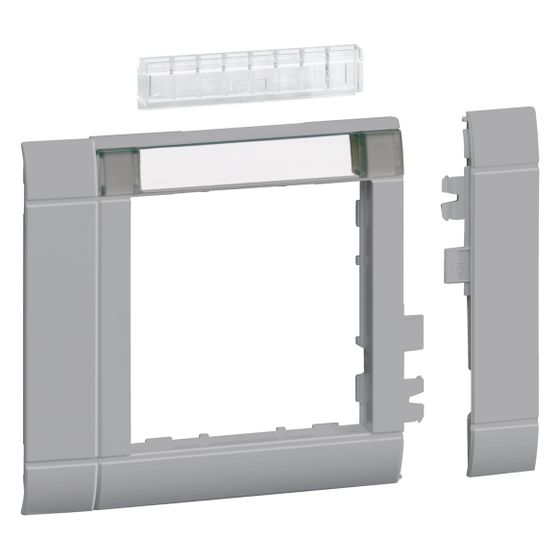 hager Rahmenblende modular, ZS 55, OT 80, hfr, Beschriftungsfeld, lack alu