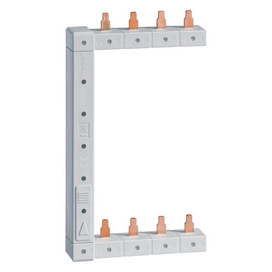 hager Phasenschiene senkrecht 63A links/rechts (sym.) L1L2L3N zu L1L2L3N 125mm 2-reihi