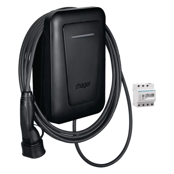 hager Ladestation witty plus Ladekabel 22kW 6,5m MID OCPP inkl. flow Energiemanager