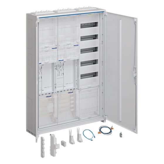 hager Komplettschrank, univers Z, 2 ZP, BKE-I, APZ, VT5, H 1100mm, 3-feldig, ÜSS, ESA