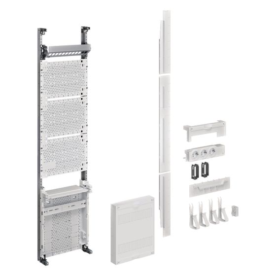 hager Multimediafeld Telekommunikation, univers Z, H:1050mm, 1-feldig, mit APZ unten