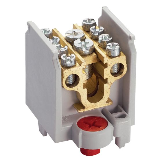 hager Hauptleitungsabzweigklemme, 1 polig, je Pol 1x35mm2 - 4x25 mm2