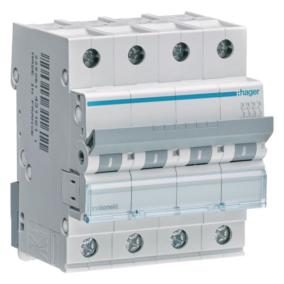 hager Leitungsschutzschalter 4 polig 6kA C-Charakteristik 25A 4 Module
