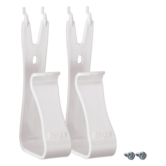 hager Multimedia-Halter, universal, weiß, 2-fach, Kunststoff, für Montageplatten