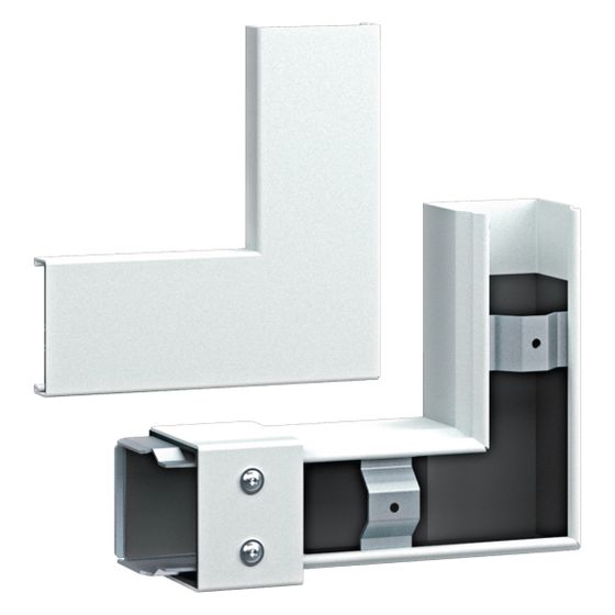 hager Flachwinkel FWK-Plus 60x60 mm weiß pulverbeschichtet für Brandschutzkanal