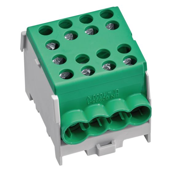 hager Hauptleitungsabzweigklemme 1polig, 2x35mm2-6x25mm2, IP20, Farbe: Grün