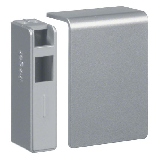 hager Endstück schnittkaschierend halogenfrei zu SL 20x55mm Dekor Aluminium