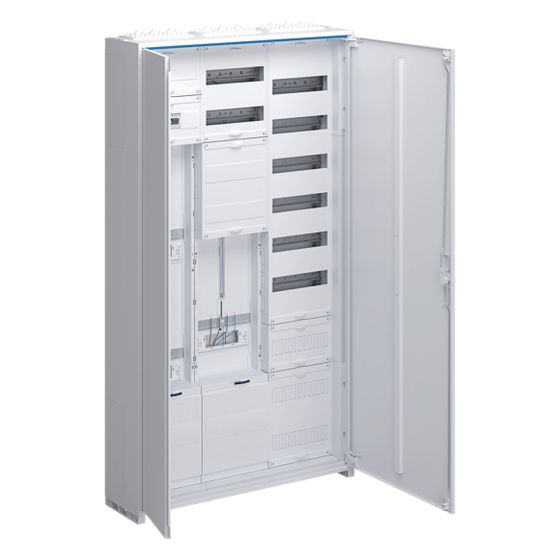 hager Komplettschrank, univ.Z, 2ZP, 1SG, APZ, VT7, f. WP, H 1400mm, 3-f., ESA, ZY3N2LS