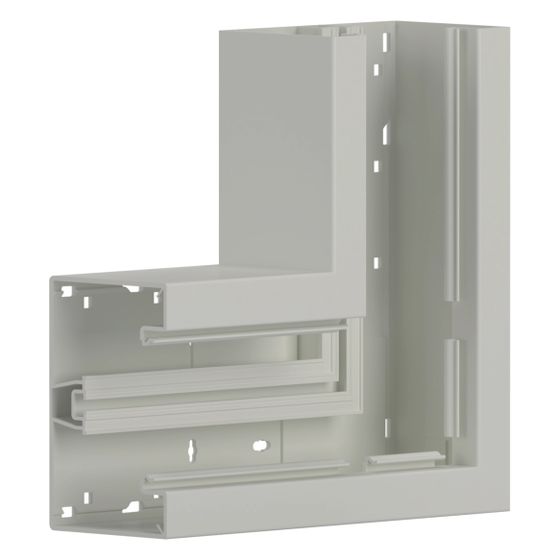 hager Flachwinkel aus Grundprofil zu BR 85x130mm Oberteil 80mm in verkehrsweiß