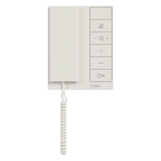hager Innenstation audio, IP über 2-Draht, mit Handhörer, intercom speak, weiß