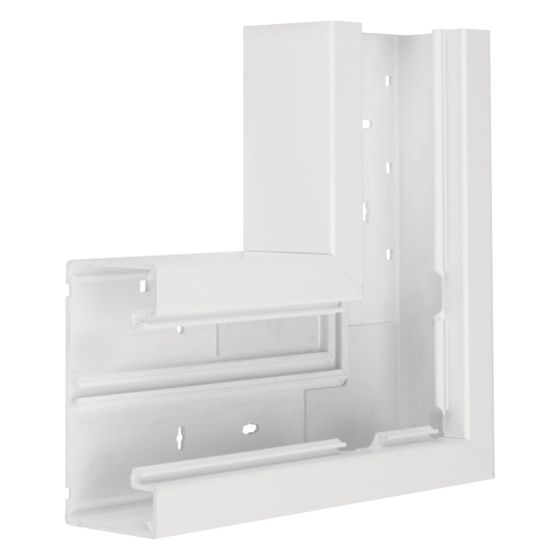 hager Flachwinkel aus Grundprofil zu BR 68x130 mm Oberteil 80 mm in verkehrsweiß