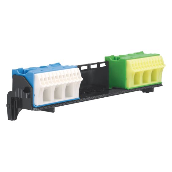 hager Träger, univers Z, mit 2 x 14 PE/N-Klemmen in Quick-Connect Technik, waagerecht