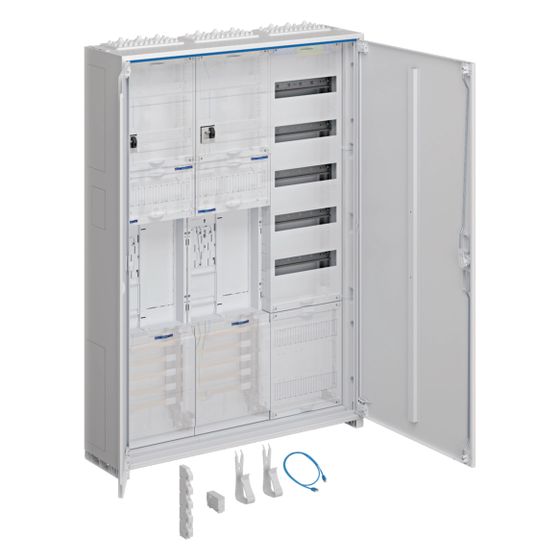 hager Komplettschrank, univers Z, 2 ZP, BKE-I, OKK, APZ, VT5, H 1100 mm, 3-feldig, ESA