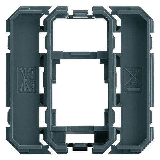 hager Keystone-Adapterrahmen 1xRJ45 19,3x14,8 mm, Modulbreite 22,5x45 oder 45x45 mm