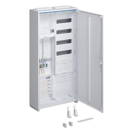 hager Komplettschrank,univ.Z,1 ZP,3-P.,APZ,zRfZ,VT4,1100x550x205mm,16 mm2,ESA,IP44