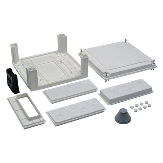 hager Kabelanschlusskasten, univers, 324x307x149mm, IP54, SKII, unten leer