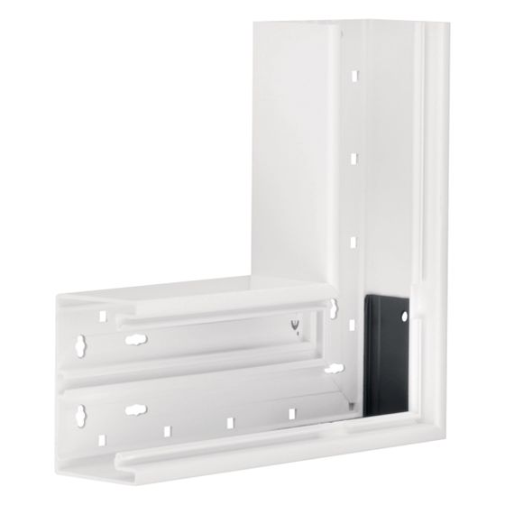 hager Flachwinkel aus Grundprofil zu BR 68x100mm Oberteil 80mm in verkehrsweiß