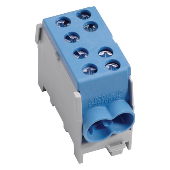 hager Hauptleitungsabzweigklemme 1-polig, HAKL, 2x35mm2 - 2x25mm2, IP20, Farbe: Blau