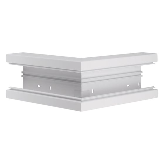 hager Außeneck aus Grundprofil zu BR 68x130mm Oberteil 80mm in verkehrsweiß