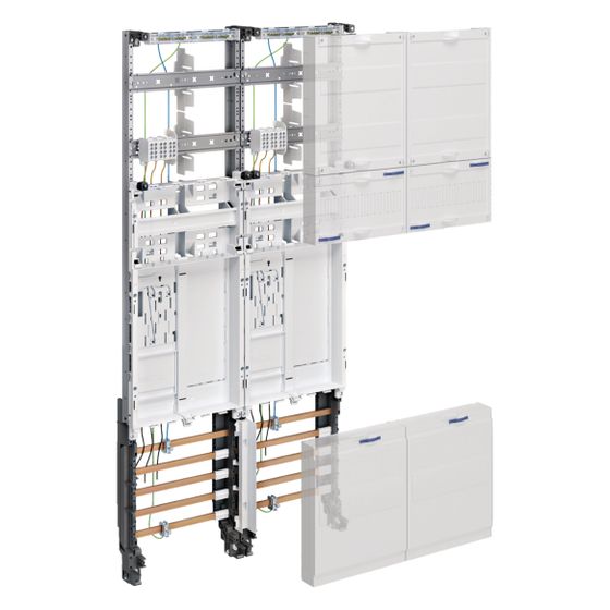 hager Komplettfeld, univers Z, 1050mm, 2 Zählerplätze,eHz, 2-feld, NRW,SH,HH,MV,Avacon