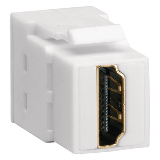 hager Keystone Modul, universal, HDMI Buchse auf HDMI Buchse, 180 Grad, kompakte Bauform