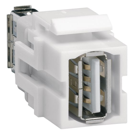 hager Keystone Modul, universal, USB, USB 2.0 A-Buchse auf USB 2.0 A-Buchse