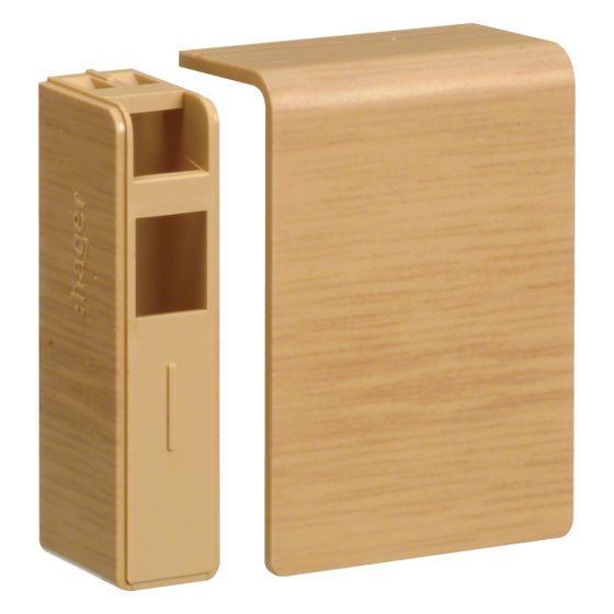 hager Endstück schnittkaschierend halogenfrei zu SL 20x55mm Dekor Eiche