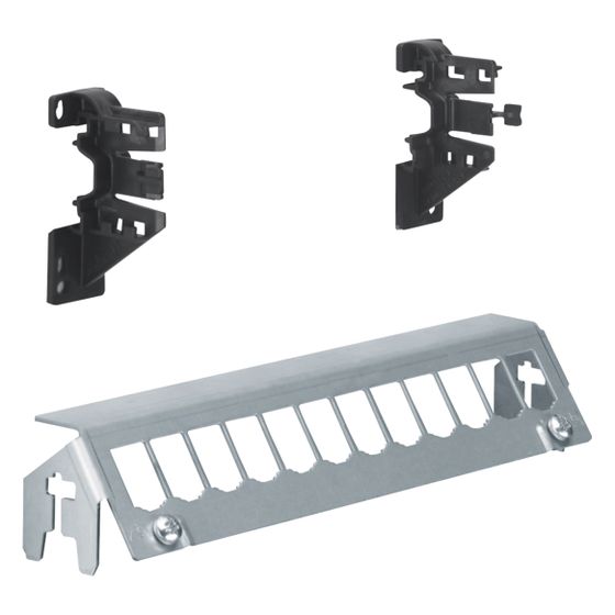 hager Patch-Panel, univers, 12-fach (E-Dat) ohne Module, Hutschiene oder geschraubt