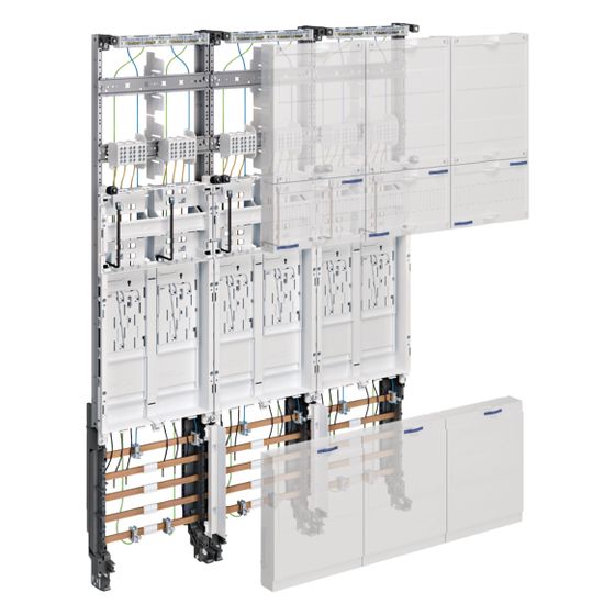 hager Komplettfeld, univers Z, 1050mm, 6 Zählerplätze, eHZ, DSS, 3-feld, EnBW