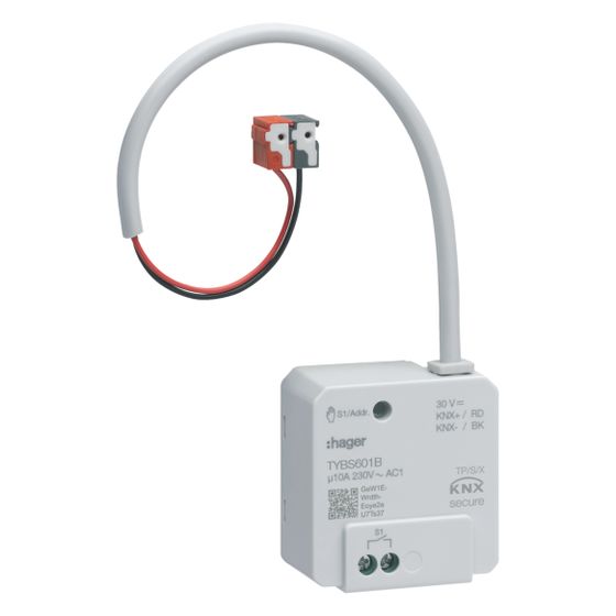 hager Schaltaktor 1fach, 10A / 230V~, UP, KNX Secure, easy